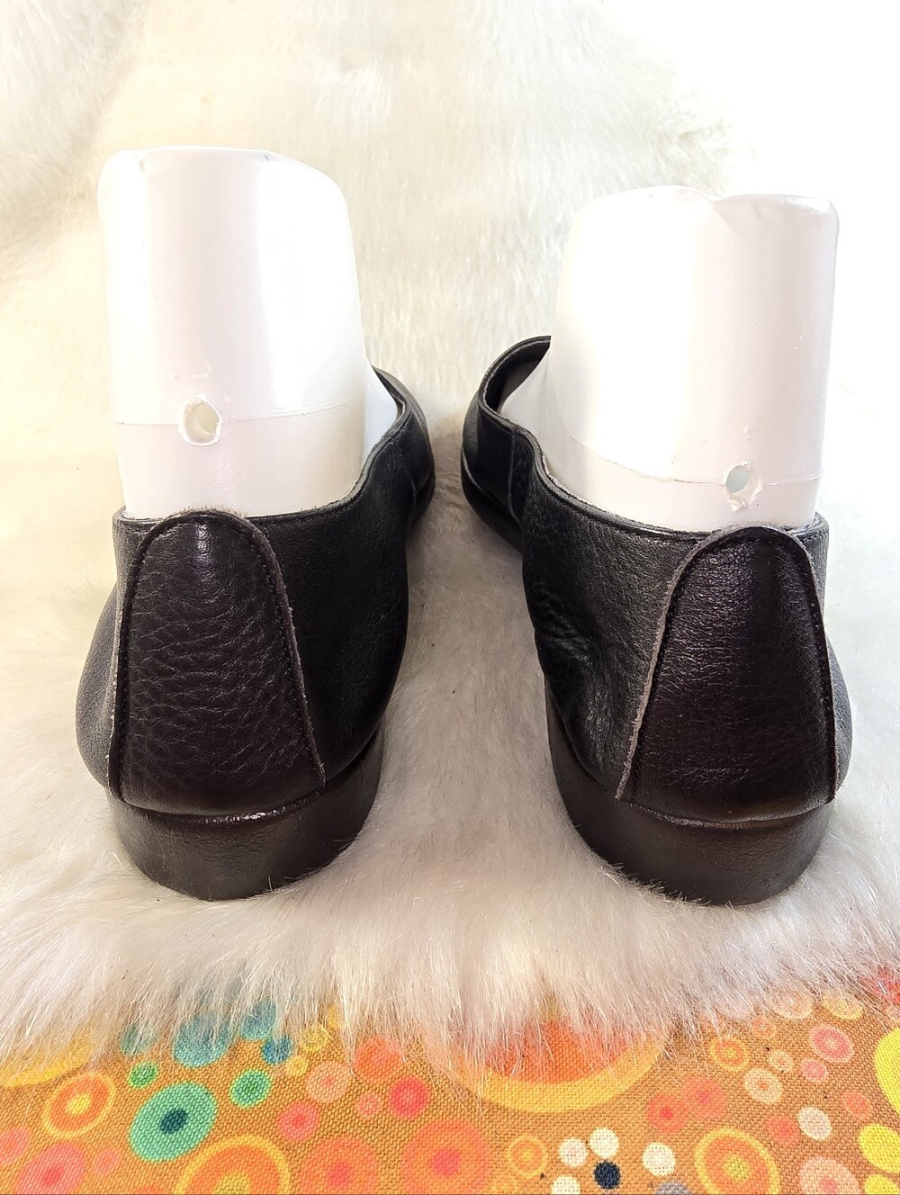 Laura Scott Venetian Black Leather Slip-on Loafers - Picture 7 of 10